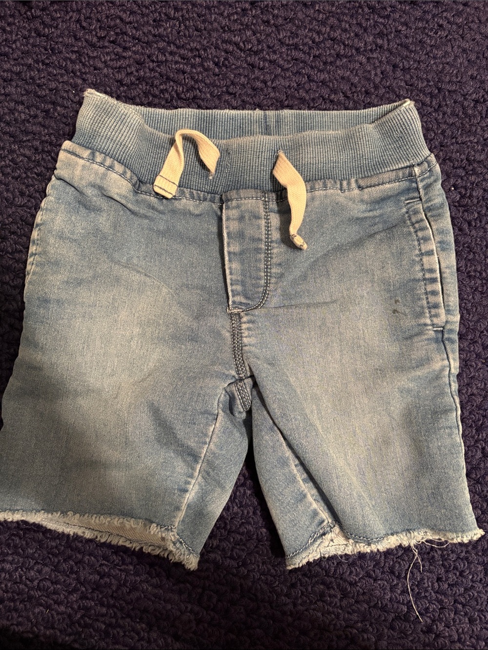 GAP Light Blue Denim-Effect Drawstring Shorts